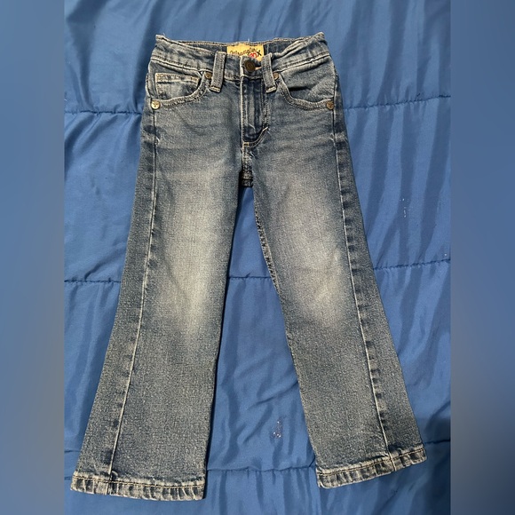 WRANGLER 20X BOYS' MIDLAND MEDIUM WASH SLIM FIT STRETCH VINTAGE BOOT CUT JEAN - Picture 4 of 4